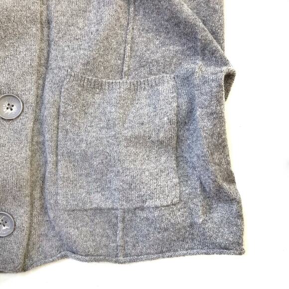 Max Studio 2 Ply Cashmere Shawl Collar Cardigan Soft Gray Quiet Luxury Fall NEW - Picture 8 of 12